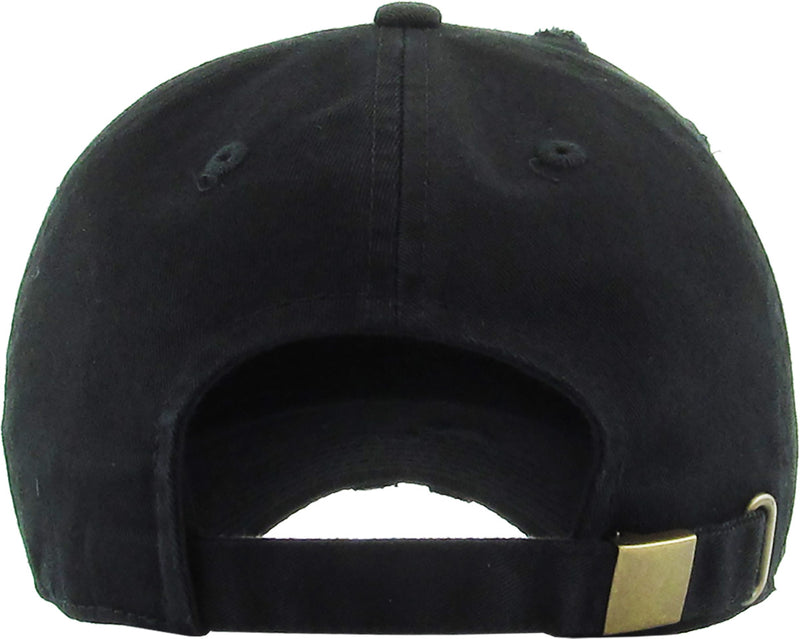 Unconstructed Dad Hat - Lit (Distressed Black)