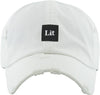 Unconstructed Dad Hat - Lit (Distressed White)