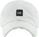 Unconstructed Dad Hat - Lit (Distressed White)