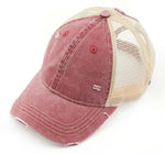 Ponycap w/ Beige Mesh
