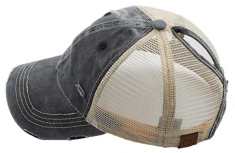 Ponycap w/ Beige Mesh
