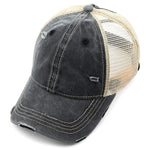 Ponycap w/ Beige Mesh