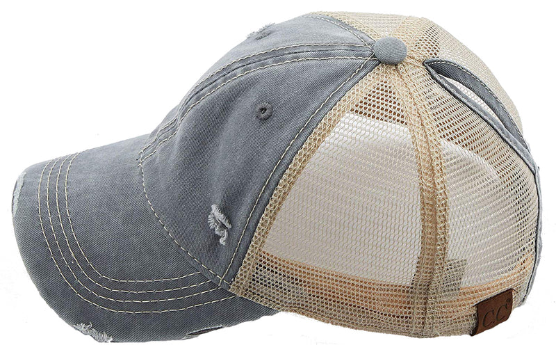 Ponycap w/ Beige Mesh