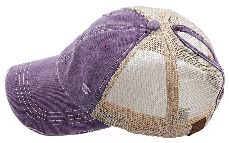 Ponycap w/ Beige Mesh