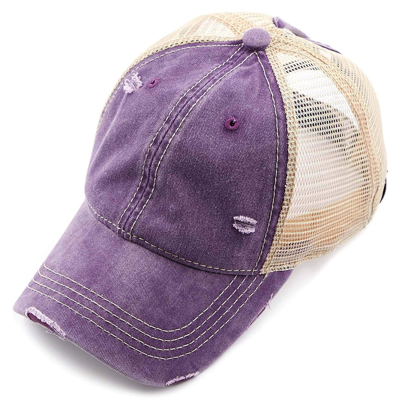 Ponycap w/ Beige Mesh