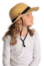 C.C Girls Embroidered Sun Hat - Beach Hair Don't Care (Natural)