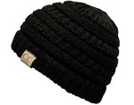 C.C. Kid's Classic Fit Cable Knit Beanie - Solid Colors