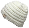 C.C. Kid's Classic Fit Cable Knit Beanie - Solid Colors