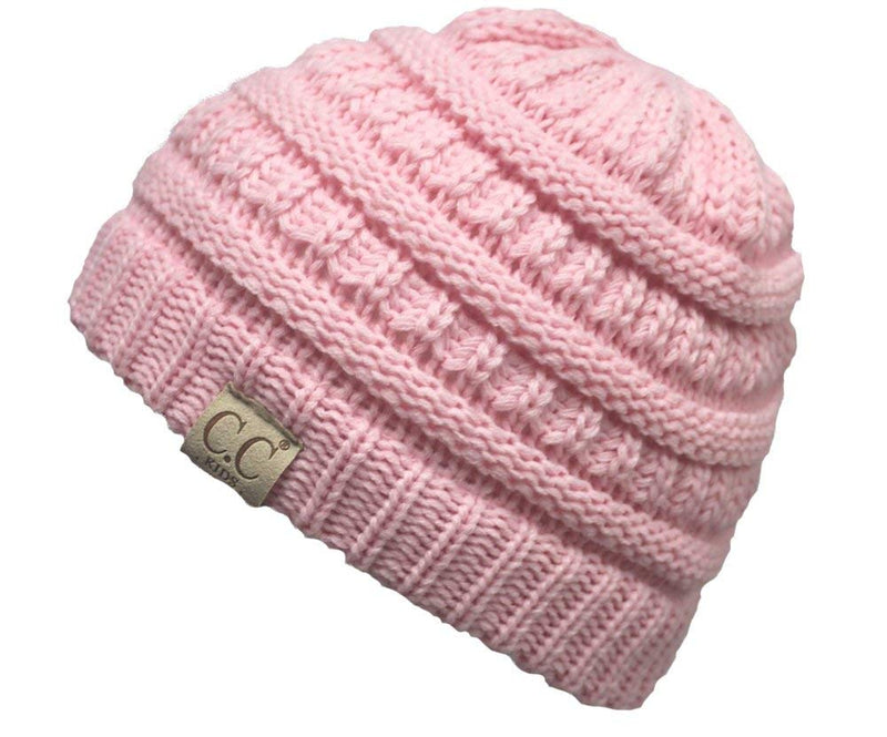 C.C. Kid's Classic Fit Cable Knit Beanie - Solid Colors