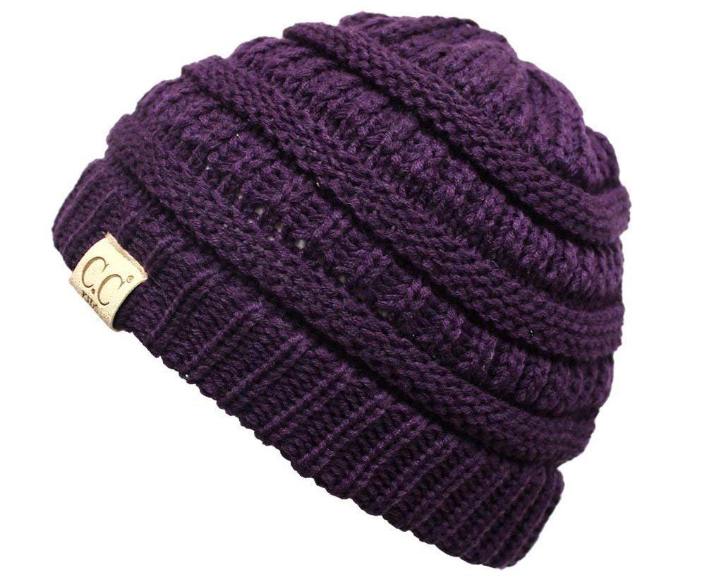 C.C. Kid's Classic Fit Cable Knit Beanie - Solid Colors