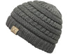 C.C. Kid's Classic Fit Cable Knit Beanie - Solid Colors
