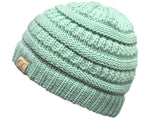 C.C. Kid's Classic Fit Cable Knit Beanie - Solid Colors