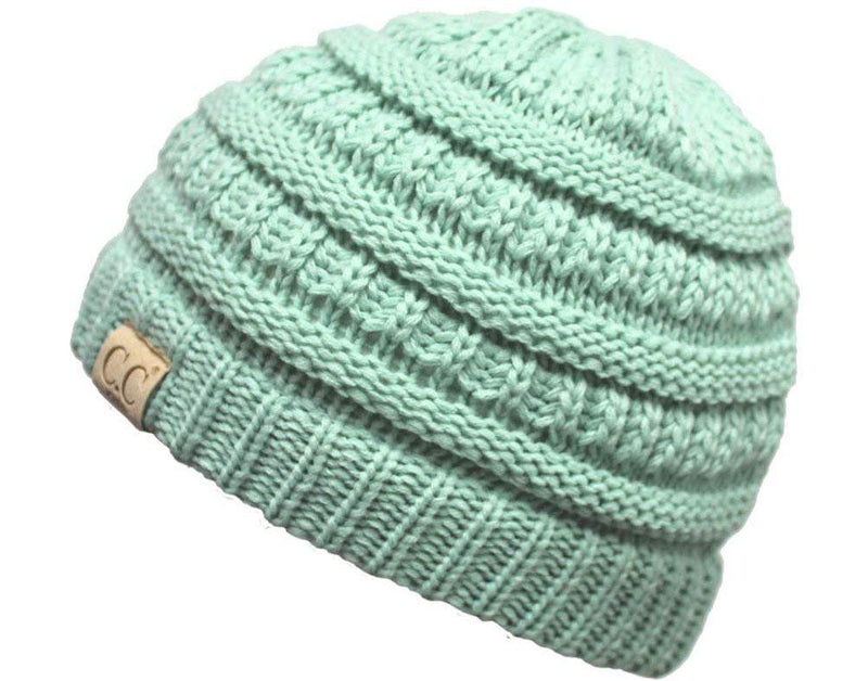 C.C. Kid's Classic Fit Cable Knit Beanie - Solid Colors
