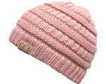 C.C. Kid's Classic Fit Cable Knit Beanie - Solid Colors