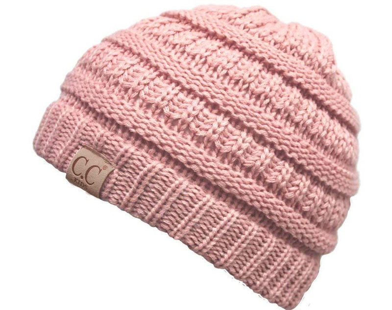 C.C. Kid's Classic Fit Cable Knit Beanie - Solid Colors