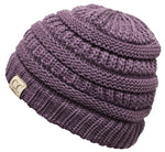C.C. Kid's Classic Fit Cable Knit Beanie - Solid Colors