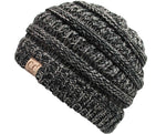 C.C. Kid's Classic Fit Cable Knit Beanie - 4 Tone