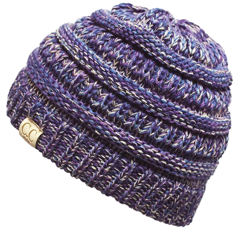 C.C. Kid's Classic Fit Cable Knit Beanie - 4 Tone