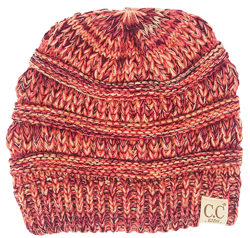C.C. Kid's Classic Fit Cable Knit Beanie - 4 Tone