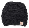 C.C. Kid's Classic Fit Cable Knit Beanie - Tricolor