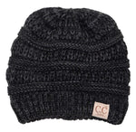 C.C. Kid's Classic Fit Cable Knit Beanie - Tricolor