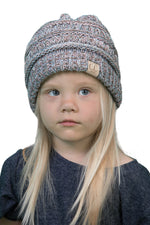C.C. Kid's Classic Fit Cable Knit Beanie - 4 Tone