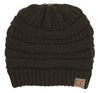 C.C. Classic Fit Cable Knit Beanie - Solid Colors