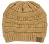 C.C. Classic Fit Cable Knit Beanie - Solid Colors
