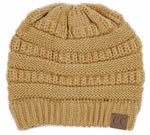 C.C. Classic Fit Cable Knit Beanie - Solid Colors