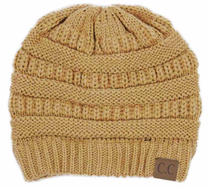 C.C. Classic Fit Cable Knit Beanie - Solid Colors