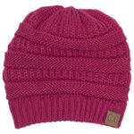 C.C. Classic Fit Cable Knit Beanie - Solid Colors