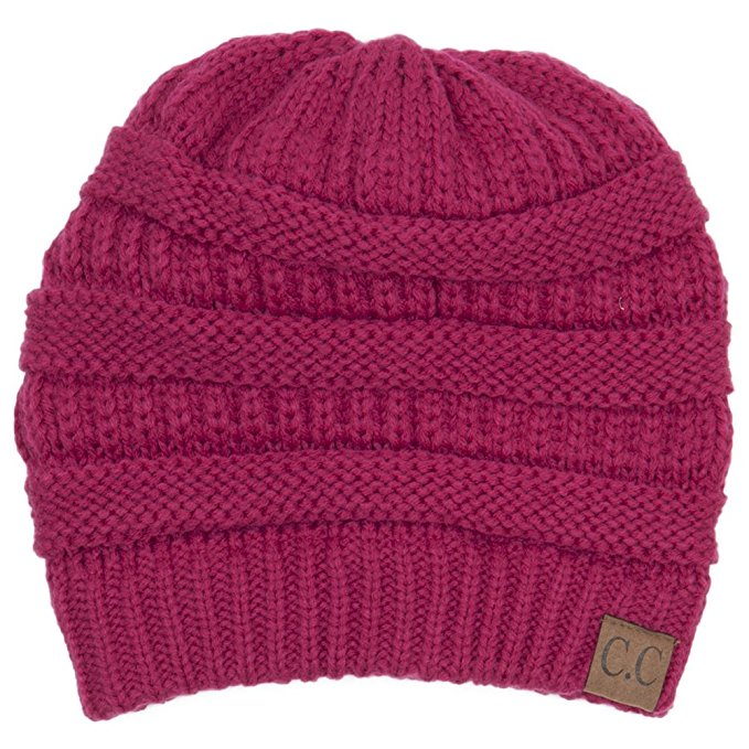 C.C. Classic Fit Cable Knit Beanie - Solid Colors