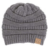 C.C. Classic Fit Cable Knit Beanie - Solid Colors