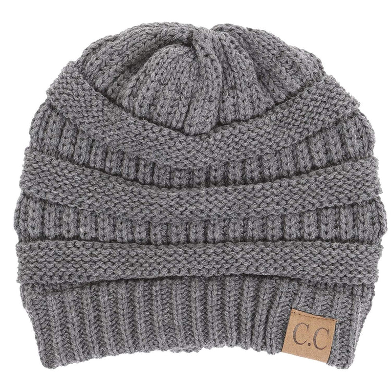 C.C. Classic Fit Cable Knit Beanie - Solid Colors