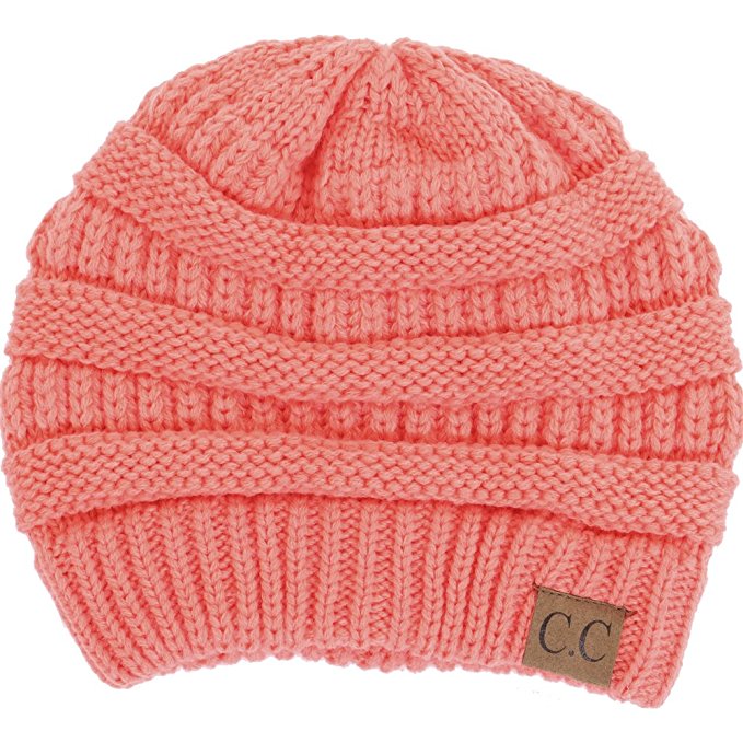 C.C. Classic Fit Cable Knit Beanie - Solid Colors