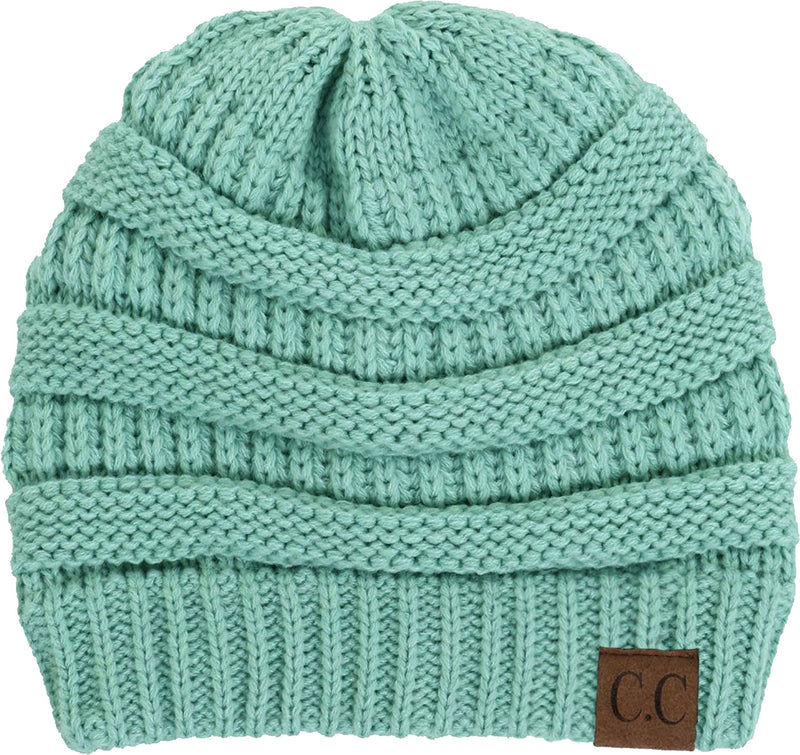 C.C. Classic Fit Cable Knit Beanie - Solid Colors