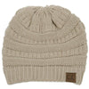 C.C. Classic Fit Cable Knit Beanie - Solid Colors
