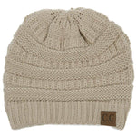 C.C. Classic Fit Cable Knit Beanie - Solid Colors