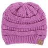 C.C. Classic Fit Cable Knit Beanie - Solid Colors