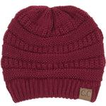 C.C. Classic Fit Cable Knit Beanie - Solid Colors