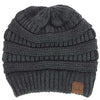 C.C. Classic Fit Cable Knit Beanie - Solid Colors