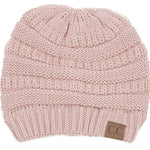 C.C. Classic Fit Cable Knit Beanie - Solid Colors