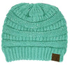 C.C. Classic Fit Cable Knit Beanie - Sequin