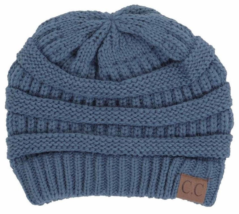 C.C. Classic Fit Cable Knit Beanie - Solid Colors