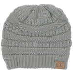 C.C. Classic Fit Cable Knit Beanie - Solid Colors