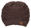 C.C. Classic Fit Cable Knit Beanie - Metallic
