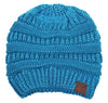 C.C. Classic Fit Cable Knit Beanie - Metallic
