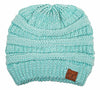C.C. Classic Fit Cable Knit Beanie - Metallic