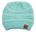 C.C. Classic Fit Cable Knit Beanie - Metallic