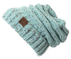 C.C. Oversized Slouchy Fit Cable Knit Beanie - Confetti